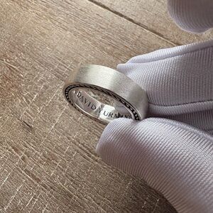 David Yurman brushed silver ring size 9